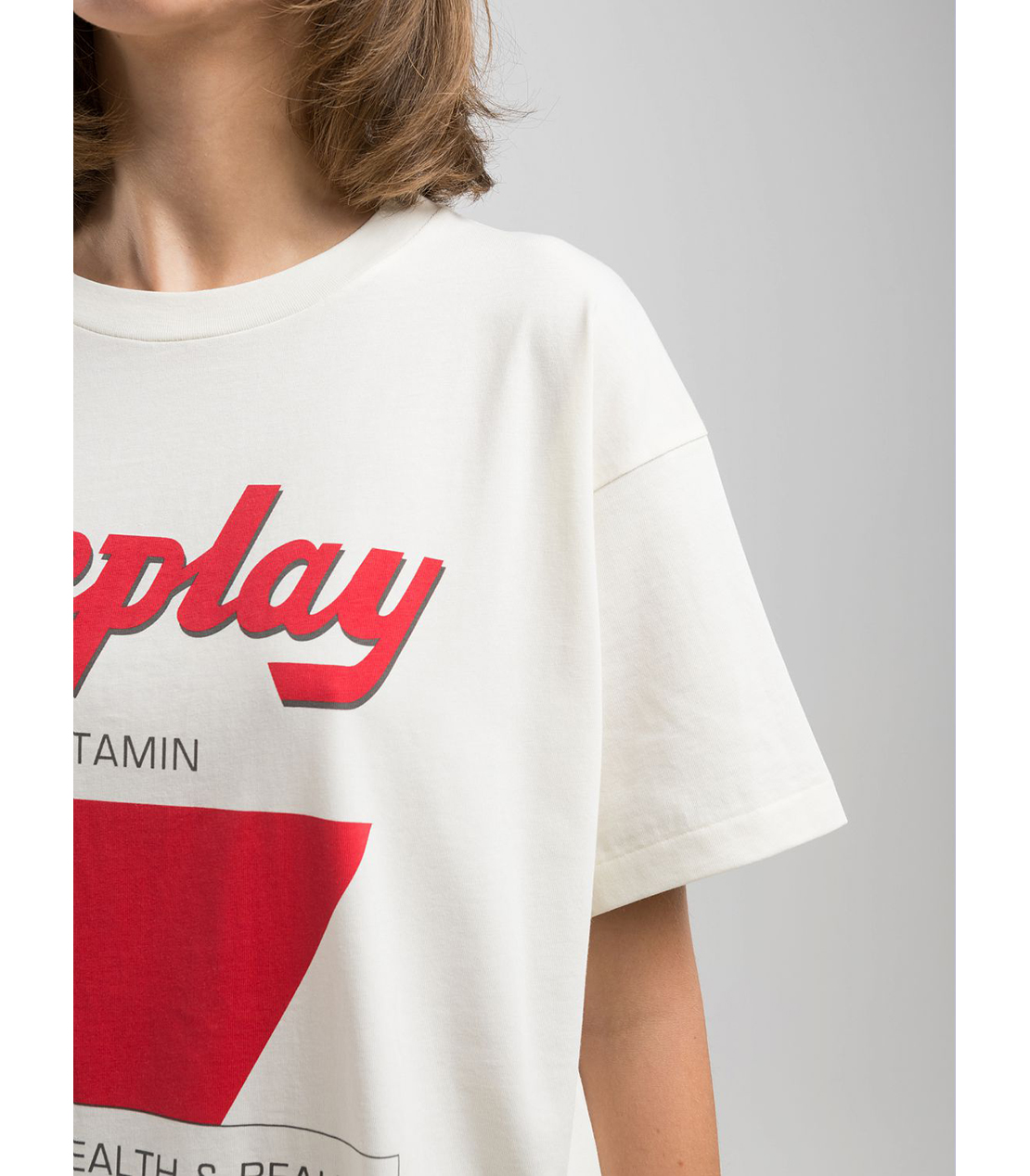 ボーイフィットベーシックジャージープリントTシャツ 詳細画像 バターホワイト 7